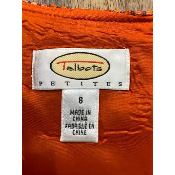 Talbots Women's Pink tweed Silk-Blend Cropped Blazer Dress set Size 8 - Picture 7 of 10